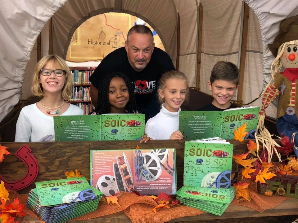 Kids reading SOIC and SOT: the Microchips, as donated by Mouser Electronics